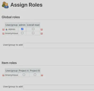 Assign Roles Settings